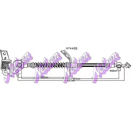 Тормозной шланг KAWE MM 3IFWP 2336161 H7442Q изображение 0