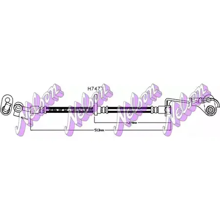 Тормозной шланг KAWE H7477 2336217 E BGJ3 изображение 0