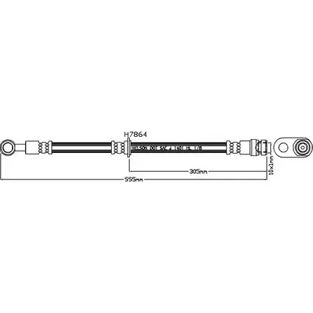 Тормозной шланг KAWE H7864 2336698 5A JBK изображение 0