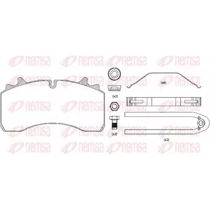 Тормозные колодки дисковые, комплект KAWE JCA1075.80 2336772 1075. 80 29162 изображение 0