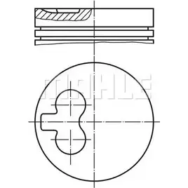 Поршень MAHLE ORIGINAL 021 54 01 5XDFW5D 0UZH 0B 2346077