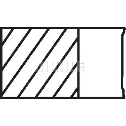 Поршневые кольца, комплект MAHLE ORIGINAL 2349492 PK2WD2X 059 61 N0 3 CVT8P