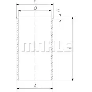 Гильза цилиндра MAHLE ORIGINAL 64 04298 0 683 WV 01 00 2355474 683 WV 01