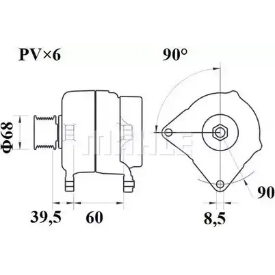 Генератор MAHLE ORIGINAL 11203079 MG 254 11.203.079 2358222