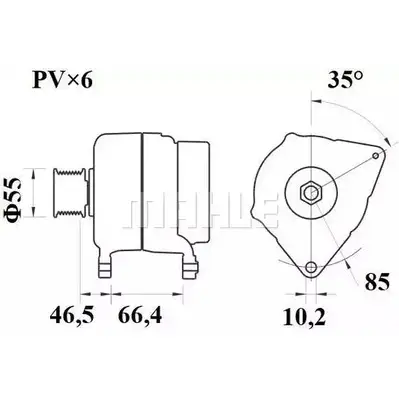 Генератор MAHLE ORIGINAL 2358292 11.203.183 MG 328 11203183 изображение 0