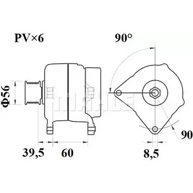 Генератор MAHLE ORIGINAL MG 363 11203544 2358317 11.203.544