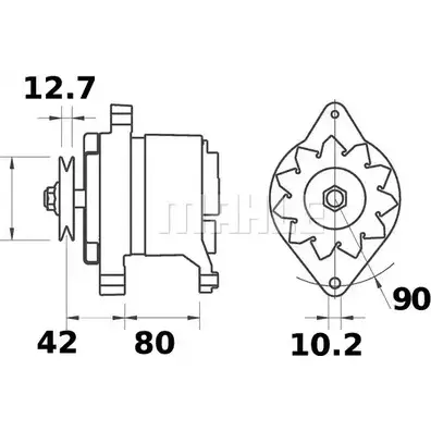 Генератор MAHLE ORIGINAL MG 455 2358399 11.209.409 11.209.014