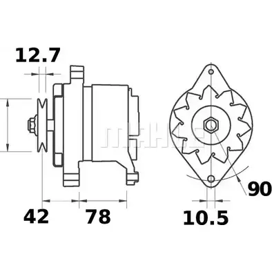 Генератор MAHLE ORIGINAL 11.209.015 MG 588 2358535 11.209.405