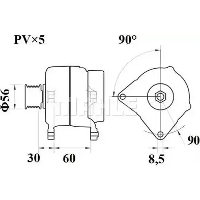 Генератор MAHLE ORIGINAL 11203546 11.203.546 2358549 MG 602