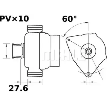 Генератор MAHLE ORIGINAL MG 616 11.203.432 11203432 2358561