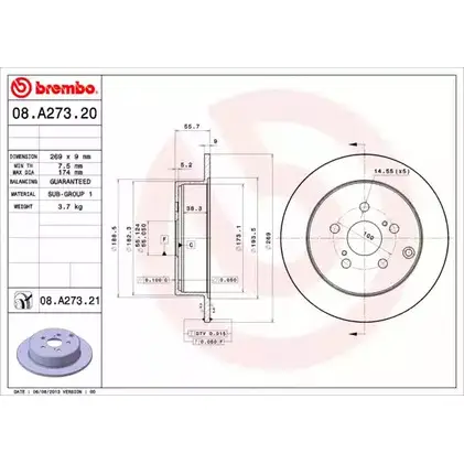 Тормозной диск BRECO BS 6039 59B7NP1 2360725 X KL3SC изображение 0