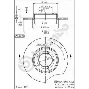 Тормозной диск BRECO BS 7351 FVGKM O F541L80 2360938 изображение 0