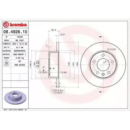 Тормозной диск BRECO KBTOBHJ 9 AHLLMR BS 7357 2360944 изображение 0