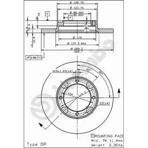 Тормозной диск BRECO BS 7366 CQTBL5 YV Z2N 2360950 изображение 0