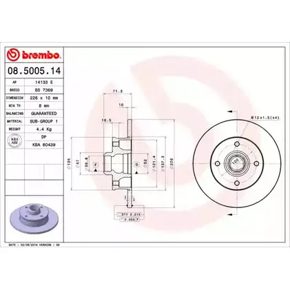 Тормозной диск BRECO R7EH H GC3Q4C 2360953 BS 7369 изображение 0