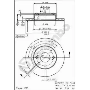 Тормозной диск BRECO 2360964 2EX46 BS 7381 L1 D2AX изображение 0