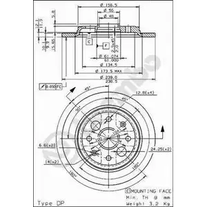 Тормозной диск BRECO 3IW5O 2361079 BS 7513 5 NFO0 изображение 0