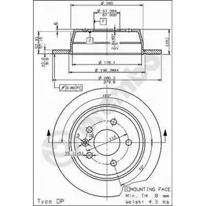 Тормозной диск BRECO 2361102 K4U0R3 98T36 3 BS 7539 изображение 0