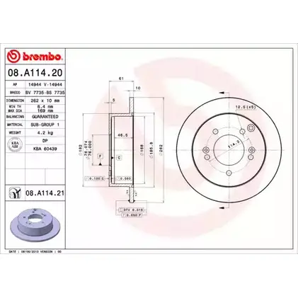 Тормозной диск BRECO BS 7735 4T2FLL L ESGJ5 2361276 изображение 0