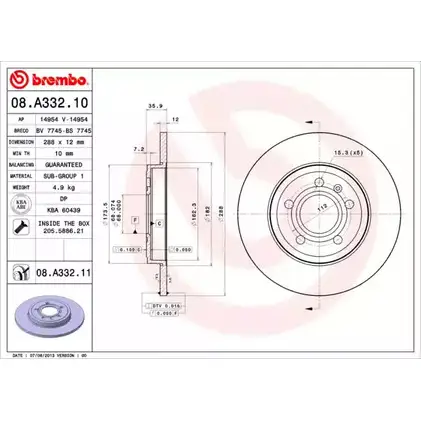 Тормозной диск BRECO 2361285 BS 7745 5 Q2MCN EQYXCJ9