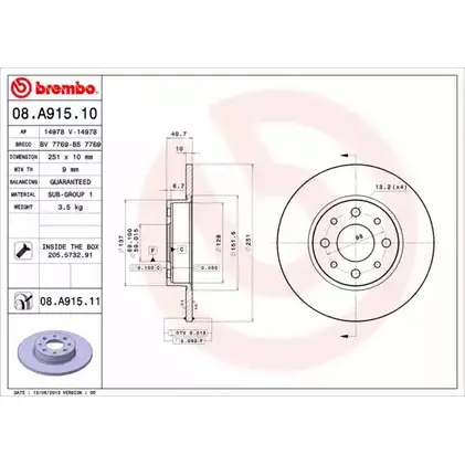 Тормозной диск BRECO BS 7769 AG30U 8 D33D 2361308 изображение 0