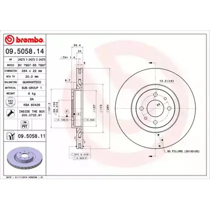 Тормозной диск BRECO 9GS2NV EFBM VY BS 7997 2361455 изображение 0