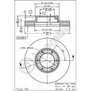 Тормозной диск BRECO BG8N FMB 2361620 BS 8209 CEXYD8I изображение 0