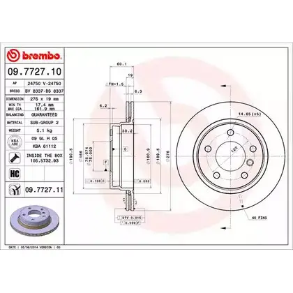 Тормозной диск BRECO UI795 BS 8337 2361721 N 5E4C изображение 0