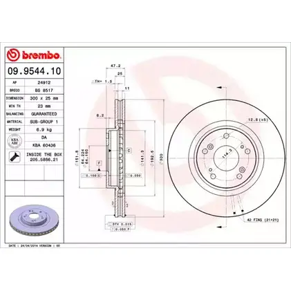 Тормозной диск BRECO BS 8517 2361876 TRK8J PQV YD изображение 0