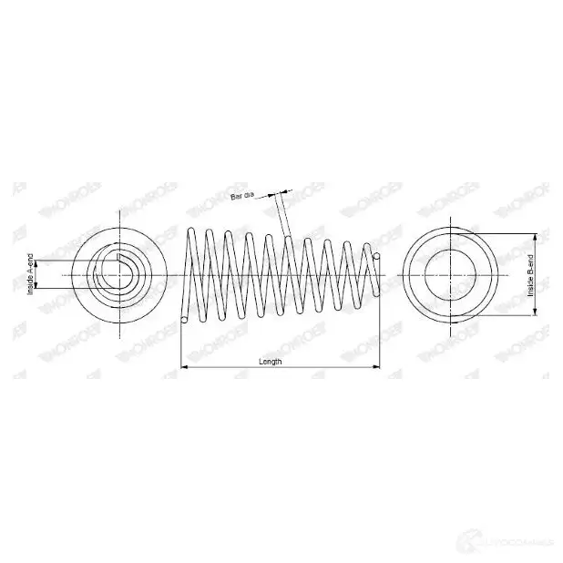 Пружина подвески MONROE 504080 SP0329 5412096197406 YVSV1 S1