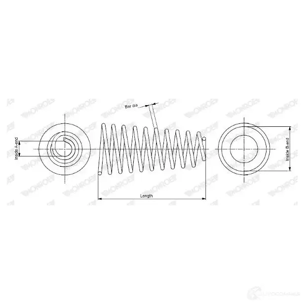 Пружина подвески MONROE SP0139 503931 Q 98UA9 5412096197260 изображение 0