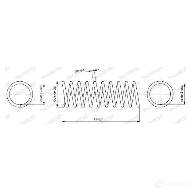 Пружина подвески MONROE SP3322 R FY8C 5412096194962 505979 изображение 0