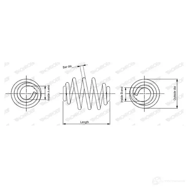 Пружина подвески MONROE SN4025 T8 OUM 5412096537547 503800