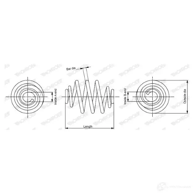 Пружина подвески MONROE SP0440 504161 5412096107993 0E1CP N изображение 0