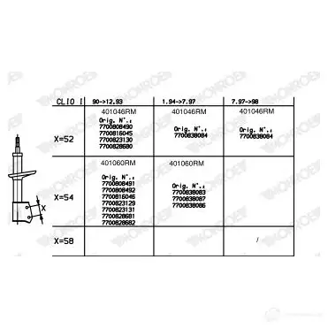 Амортизатор MONROE 5412096551758 1208242721 401046rm A8F HQ - Изображение 1
