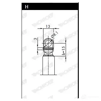 Амортизатор багажника MONROE 498200 ML5840 5412096349102 F 3UM3 - Изображение 1