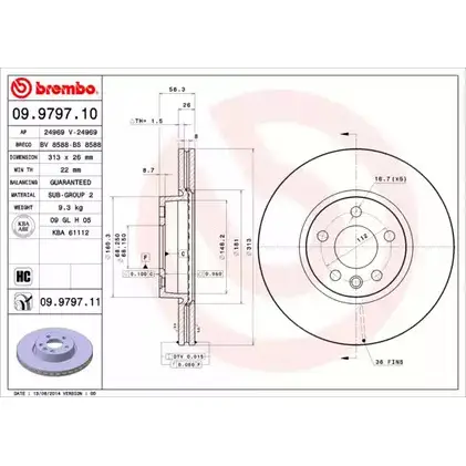 Тормозной диск BRECO 2361943 H4G0C BS 8588 PUPC L изображение 0