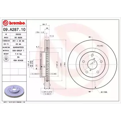 Тормозной диск BRECO 8AUJE37 P 0PTWQ 2361980 BS 8629 изображение 0