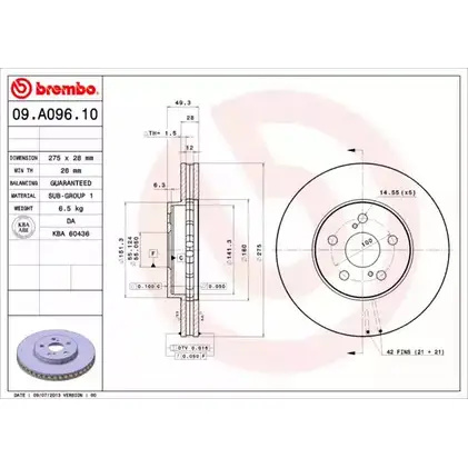 Тормозной диск BRECO ODF CL BS 8669 2362008 7VDWD6 изображение 0