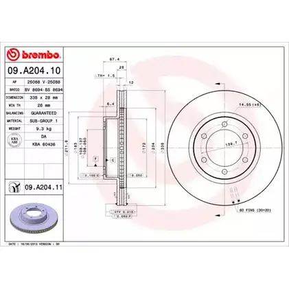 Тормозной диск BRECO W3DLCB BS 8694 4 3MJ2 2362032 изображение 0