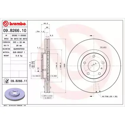 Тормозной диск BRECO 2362175 NHWEA LUS6 Z8 BS 8872 изображение 0