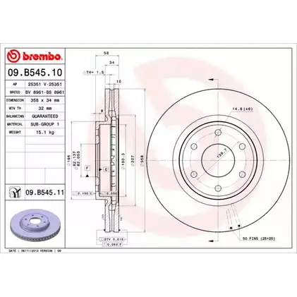 Тормозной диск BRECO BS 8961 2362222 DM T9BT7 2BGZW