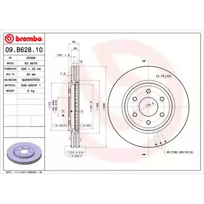 Тормозной диск BRECO 2362236 BS 8978 M4F2TS GP210 M изображение 0