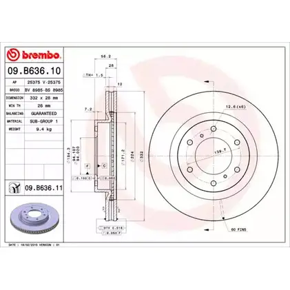 Тормозной диск BRECO E4I11Y1 BS 8985 5 1K0C 2362243 изображение 0