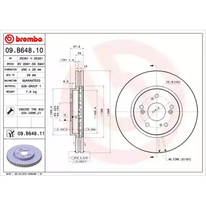 Тормозной диск BRECO 2362249 TN L0YN BS 8991 868B1Y изображение 0