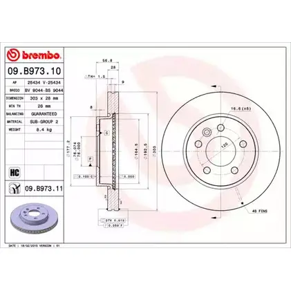 Тормозной диск BRECO BS 9044 SZK2X 2362267 DGFB W