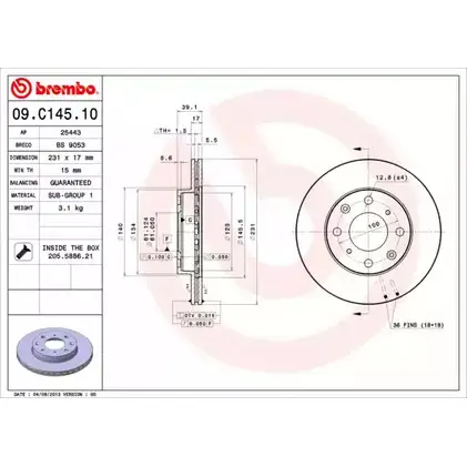 Тормозной диск BRECO 0P 5NZO BS 9053 2362271 TSPD2 изображение 0