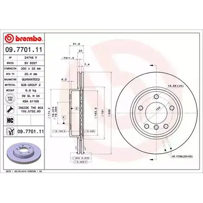 Тормозной диск BRECO 6MG3O BV 8327 2362569 HA VDK7I
