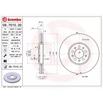 Тормозной диск BRECO L MYUW 2362646 BV 8471 F0WBQN