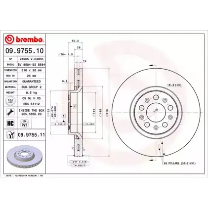 Тормозной диск BRECO QID JF 2362711 BV 8584 EUMBNU